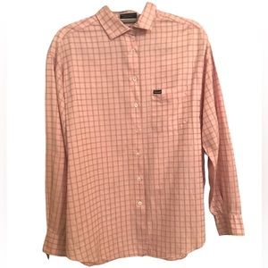 Faconnable Checkered Button Down Shirt Sz XL